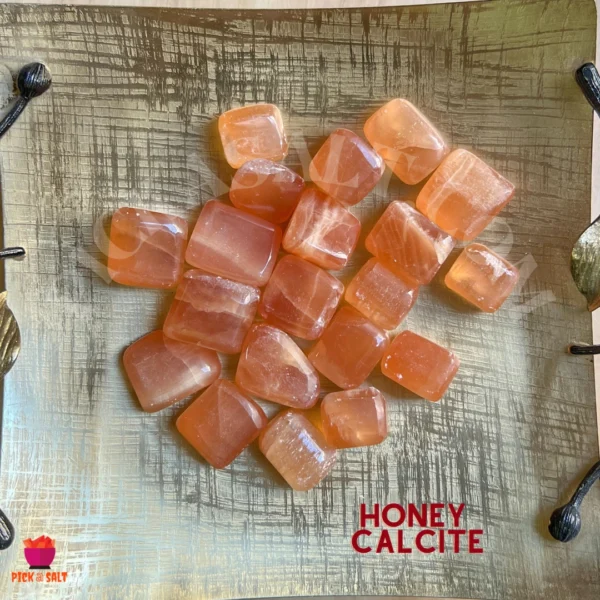 Honey Calcite Tumbled Stones
