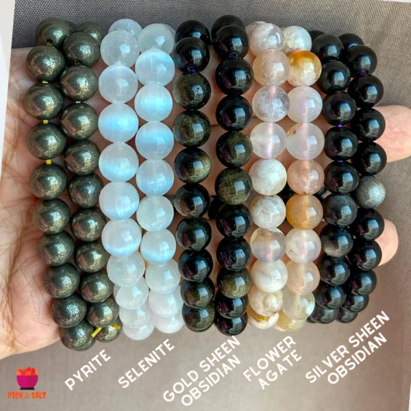 Flower Agate Beads Bracelet