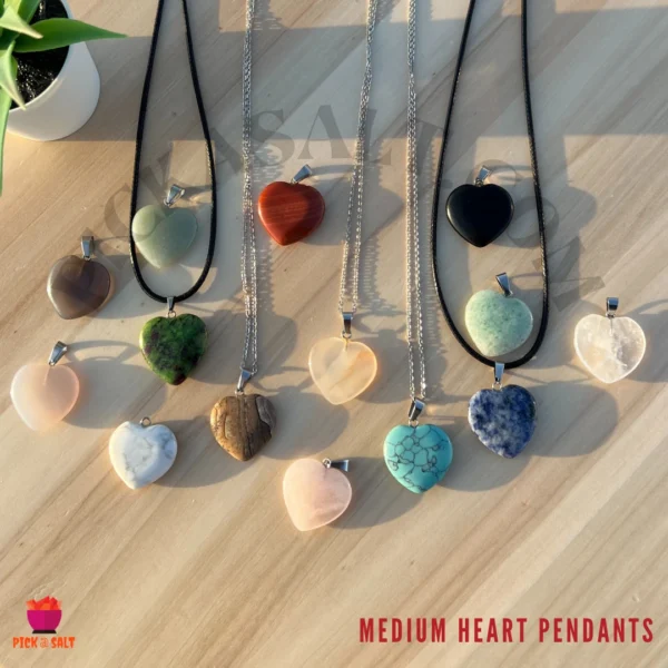 Natural Stone Heart Shape Pendant