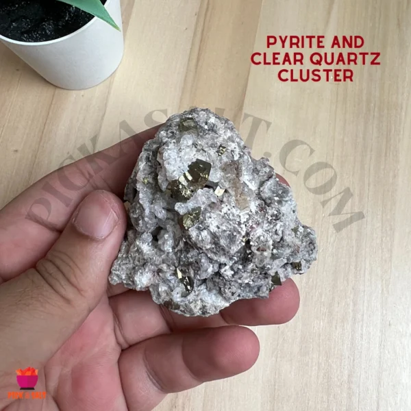 Cluster - Pyrite and Clear Quartz