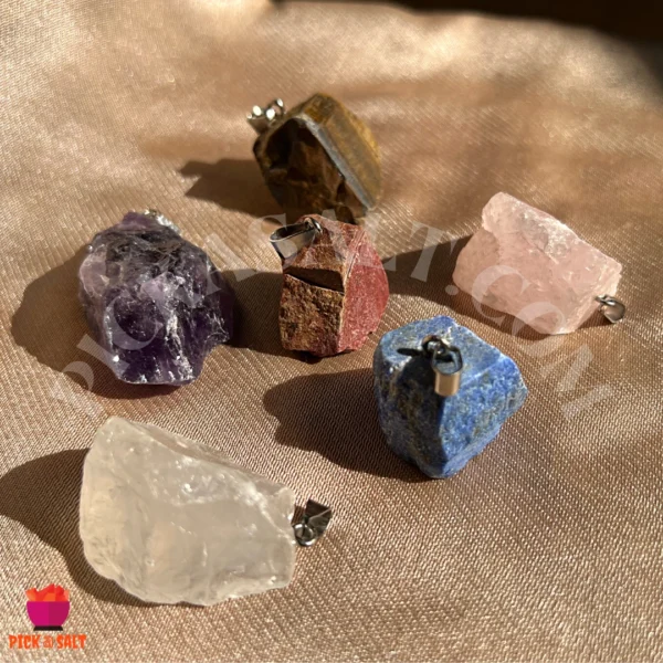 Natural Raw Stone Pendants
