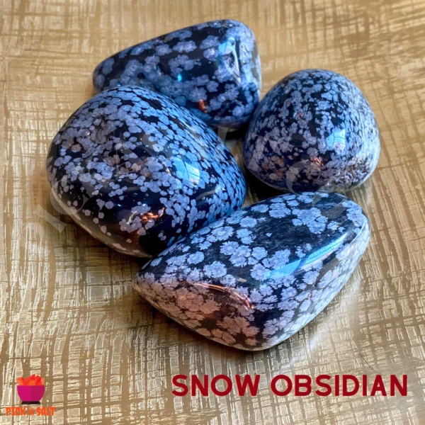 Snow Obsidian Tumbled Stones