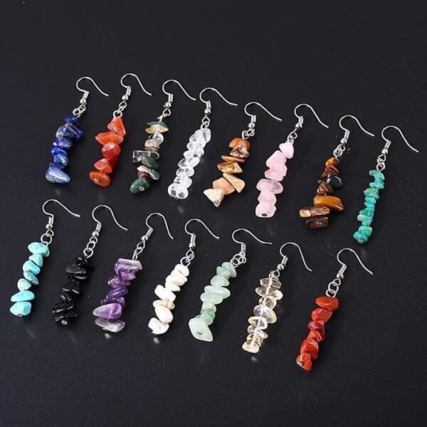 Natural Stone Chip Earrings