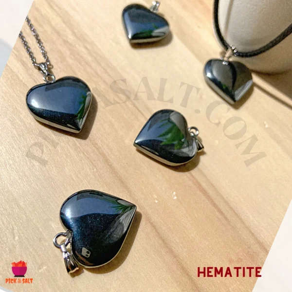 Hematite Heart Shape Pendant