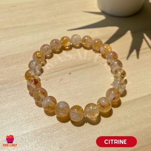 Citrine Beads Natrual Stone Bracelet