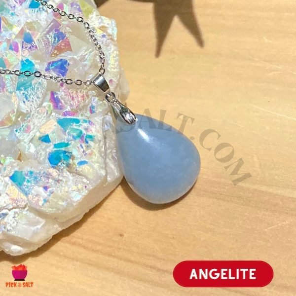 Angelite Natural Stone Necklace