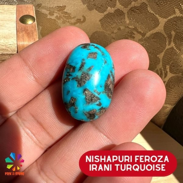 Natural Nishapuri Feroza / Irani Turquoise Oval Shape Cabochon - 005