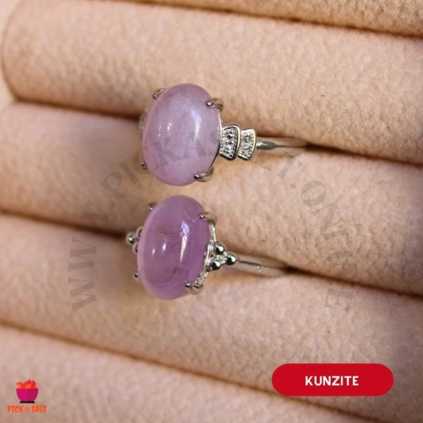Kunzite Natural Stone Rings - Adjustable Size