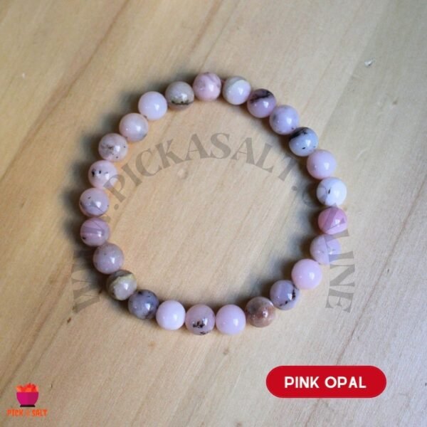 Pink Opal Natural Stone Beads Bracelet