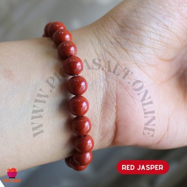 Red Jasper Natural Stone Beads Bracelet