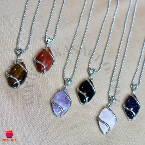 Natural Stone Teardrop Pendants