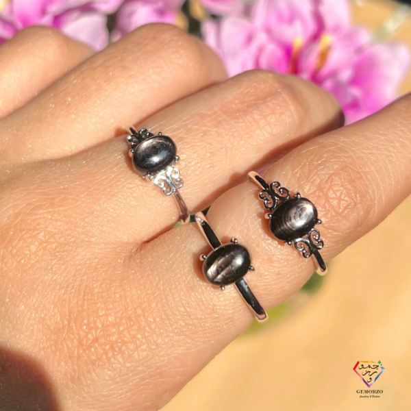 Hypersthene Natural Stone Ring