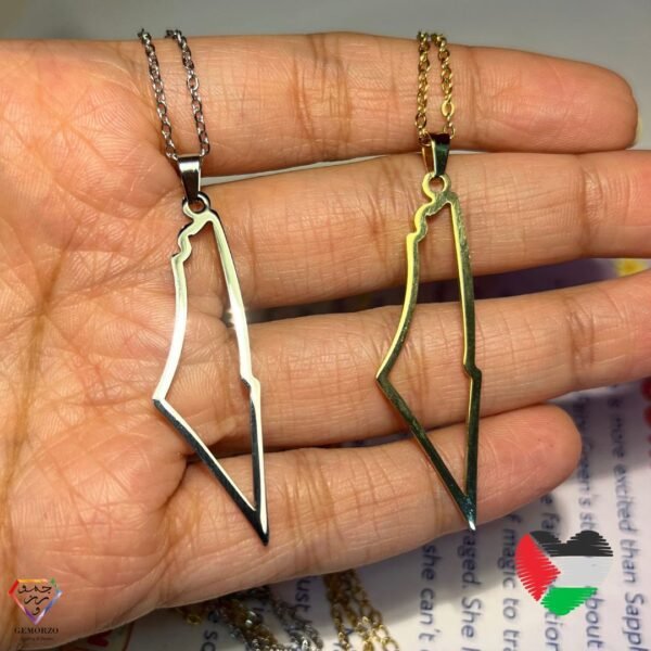 Palestine Map Frame Pendant