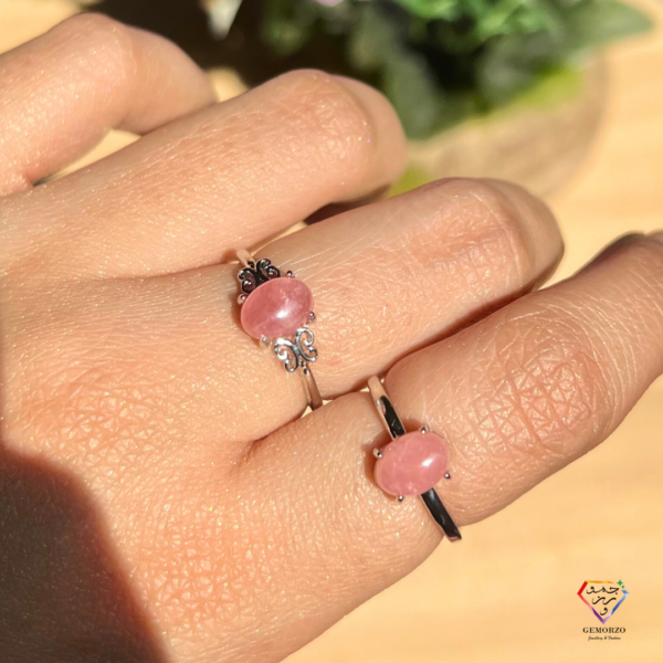 Rhodochrosite Natural Stone Ring