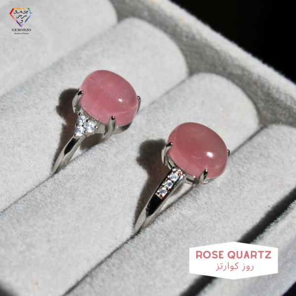 Madagascar Rose Quartz Natural Stone Ring