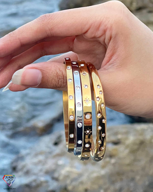 Stainless Steel Open Cuff Bangle - PVD Gold Plated